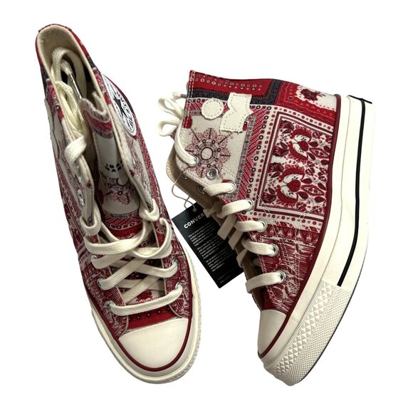 High Top Red Bandana Converse Shoes Converse X Isabel Marant Chuck